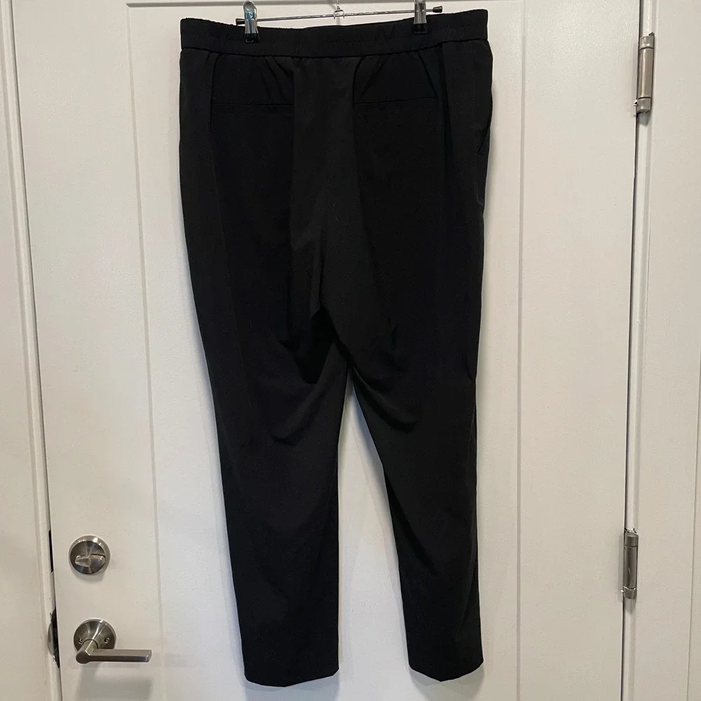 Banana Republic Mens Black Elastic Waist Tapered Trouser Pants Size L 2011